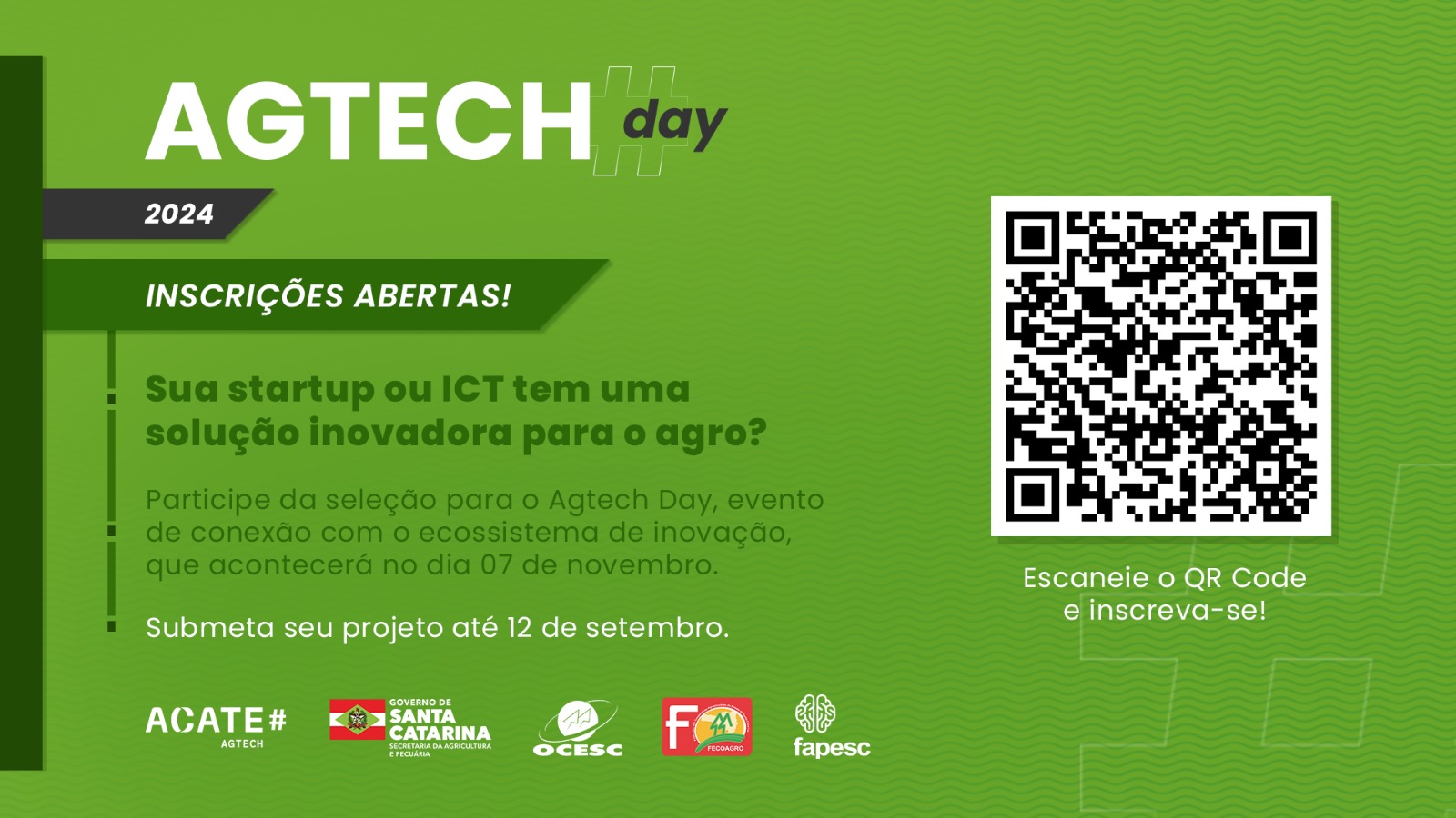 AgTech Day 2024 abre inscrições para soluções inovadoras no agro