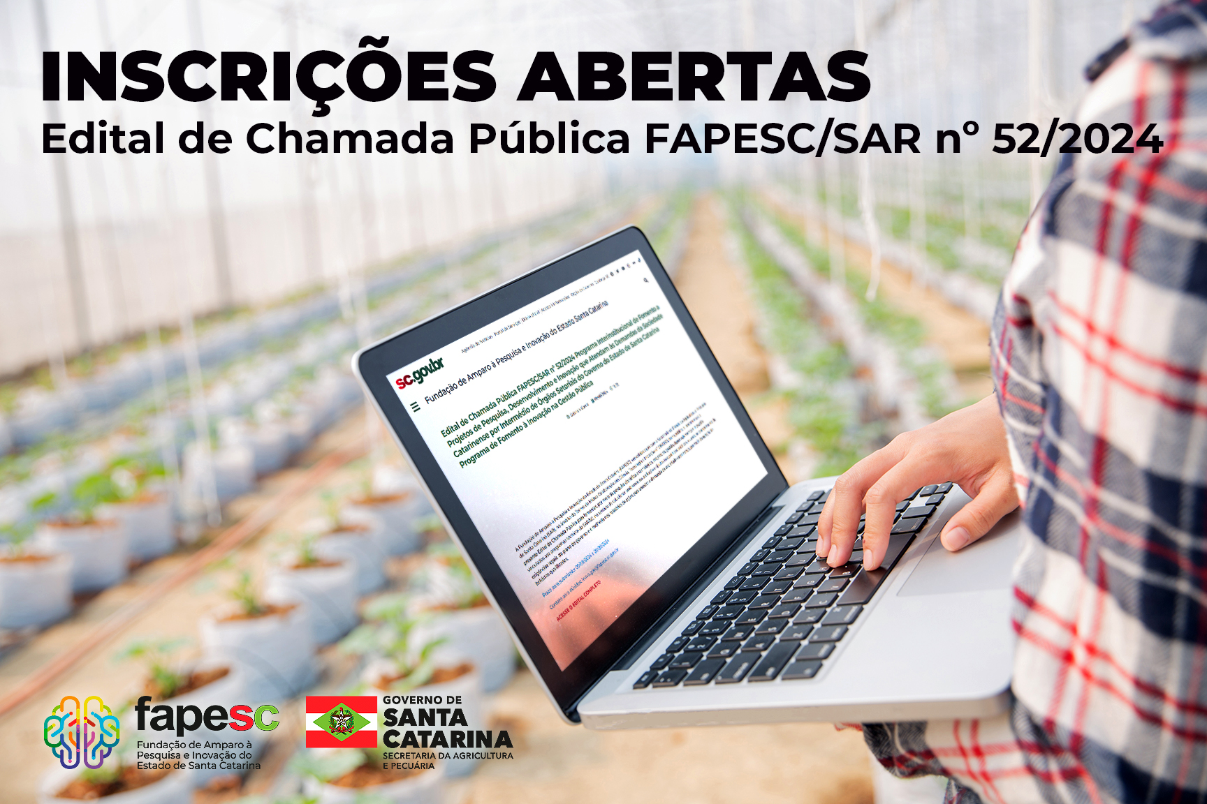 SAR e Fapesc abrem vagas para bolsistas no Programa de Fomento à Gestão Pública