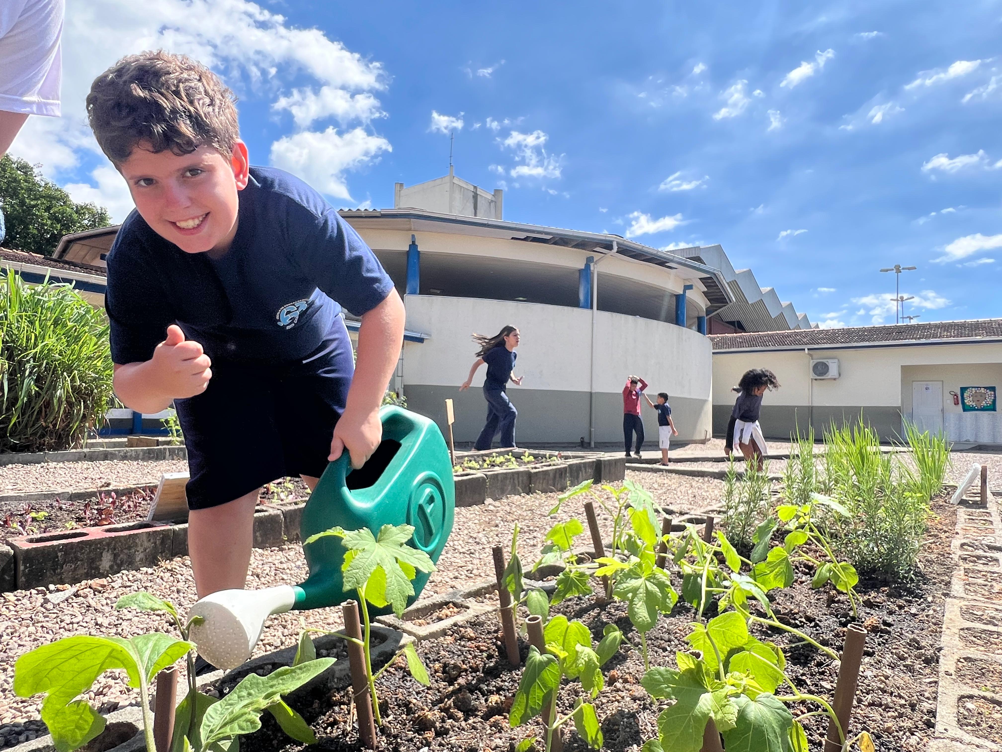 Projeto Hortas do Saber inspira alunos na EEB Edith Gama Ramos em Florianópolis